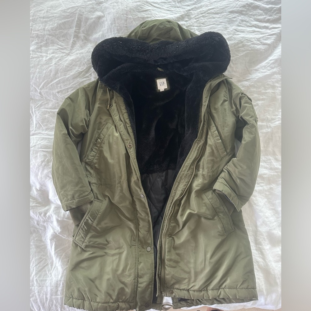 GAP green winter parka size M